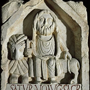 Stele dedicated to Saturn August (stone relief)