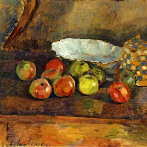 Still-life with Apples; Stilleben Mit Apfeln, c. 1907 (oil on board)