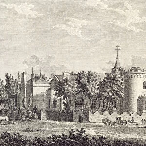 Strawberry Hill: North Front, 1784 (engraving)
