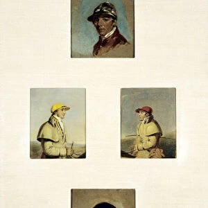 Studies of Jockeys (oil on canvas)
