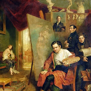 In the studio of the painter, 1832 (oil on canvas)