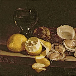 Study of Oysters, 1884 (oil on canvas)