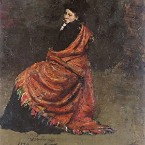 Study for A Parisian Cafe (1875): A Woman Seated, 1874 (oil on board)
