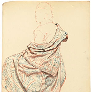 Study for A Parisian Cafe : Study of Dress for Seated Woman, c