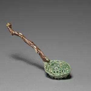 Sugar Spoon, manufactured by Veuve Perrin Factory, c. 1760 (tin-glazed earthenware
