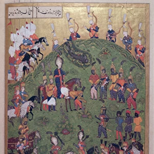 The Sultan Suleyman I (1495-1566) arriving at the fortress of Bogurdelen