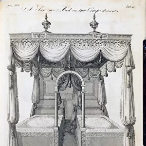 Summer bed in two compartments: plate 41, from The Cabinet Maker an Upholsterer