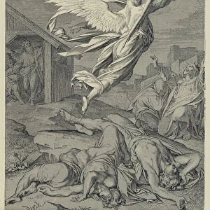 Summons of the Destroying Angel to Babylon (engraving)