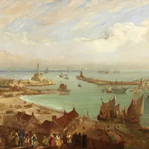 Sunderland Harbour from Roker, c. 1850-c. 1855 (oil on canvas)