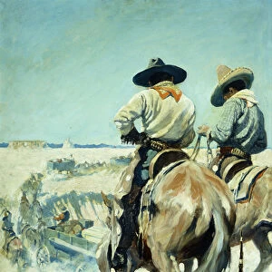 Supply Wagons, 1905 (oil on canvas)