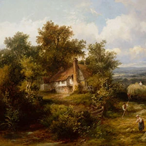 On the Sussex Downs (oil on canvas)