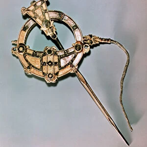 The Tara Brooch, from Bettystown, County Meath (cast silver with glass, enamel & amber)