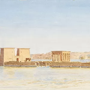 The Temple of Isis on the Island of Philae, c. 1907-10 (w / c on paper)