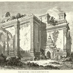 Temple ruine de Pagan (engraving)