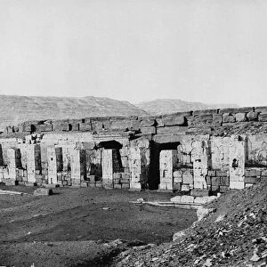 The Temple of Seti I (b / w photo)