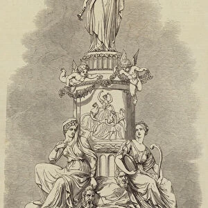 Testimonial presented to Mr Lumley, of Her Majestys Theatre (engraving)