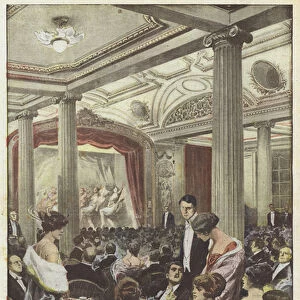 At the theatre in the middle of the ocean (colour litho)
