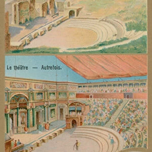 The Theatre in Pompeii (chromolitho)