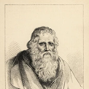 Thomas Parr, famous aged man of Shrophire, 1483-1635. 1869 (lithograph)
