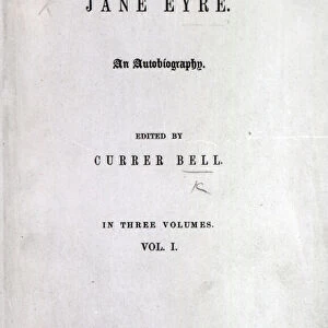 Title page to the first edition of Jane Eyre by Charlotte Bronte, 1847 (print)