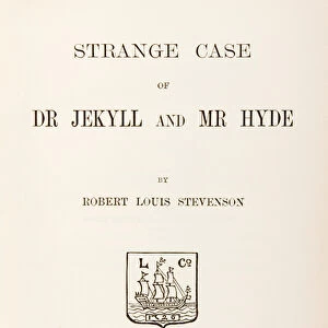Title page from first edition of Strange Case of Dr Jekyll and Mr Hyde