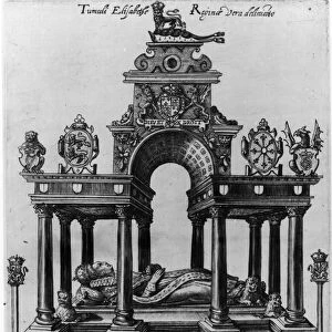The Tomb of Elizabeth I, 1620 (engraving)