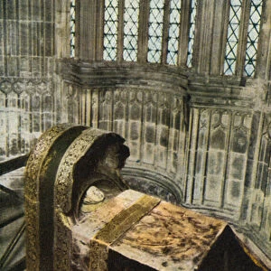 Tomb of Princess Sophia, infant daughter of King James I, Innocents Corner, Westminster Abbey, London (photo)