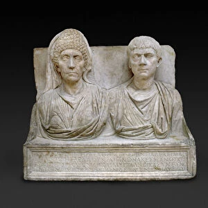 Tombstone of Claudius Agathemorus and his wife, Rome, late 1st century / early 2nd century