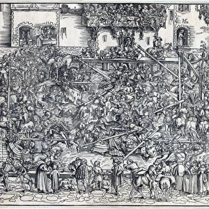 Tournoi - Tournament - Cranach, Lucas, the Elder (1472-1553) - 1509 - Woodcut - 26