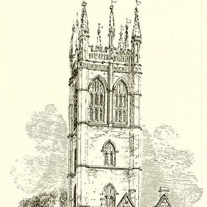 Tower of Magdalen College, Oxford (engraving)