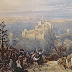 The Town and Castle at Loja, Spain, 1834 (w / c on paper)