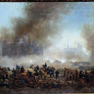 The town hall fire, attacked by the troops of Versailles (May 27, 1871). Commune de Paris (La semaine sanguante, 21-28 May 1871): The Communards burned several public buildings against the Versaillais who tried to regain Paris
