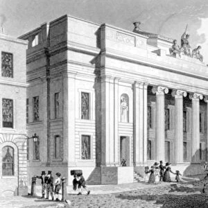 The Town Hall, Manchester, engraved by Richard Winkles, 1829 (engraving)