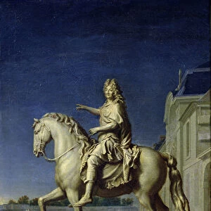 Transporting the Equestrian Statue of Louis XIV to the Place Vendome in 1699, after 1669