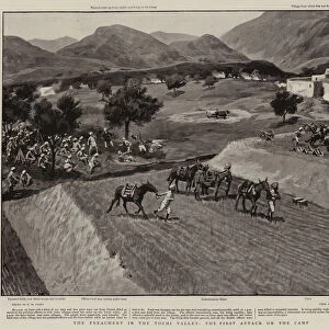 The Treachery in the Tochi Valley, the First Attack on the Camp (litho)