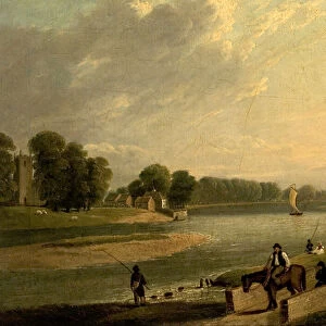 The Trent at Wilford, 1840 (oil on canvas)