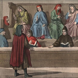Tribunal des marchands, ou tribunal de commerce - 15th century - Merchant tribunal, Italy