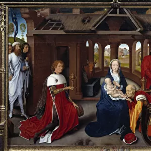 Triptych of Adoration of the Magi: central panel. The mages are like Charles