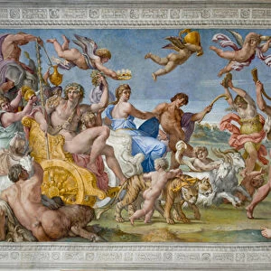 The Triumph of Bacchus and Ariadne par Carracci, Annibale (1560-1609). Fresco, ca