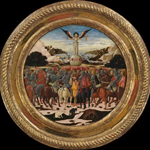 Triumph of Fame, a birth salver of Lorenzo the Magnificent, c. 1449 (tempera, silver