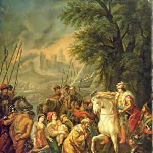 Tsar Ivan IV (1530-84) Conquering Kazan in 1552, 1800s (oil on canvas)