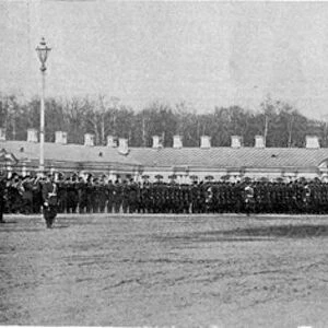 The Tsar returning the salutes of his troops and general officers, illustration from The King, May 25th 1901 (b / w photo)