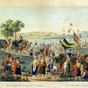 The Turkish troops on campaign (engraving)