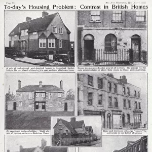 Types of housing in Britain, 1919 (b / w photo)