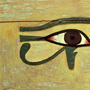 Udjat Eyes on a Coffin, Middle Kingdom (wood & paint)
