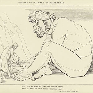 Ulysses giving Wine to Polyphemus (engraving)
