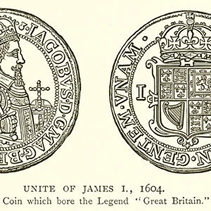 Unite of James I, 1604 (engraving)