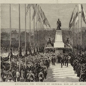 Unveiling the Statue of General Don at St Helier s, Jersey (engraving)