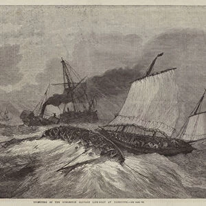 Upsetting of the Gorleston Salvage Life-Boat at Yarmouth (engraving)