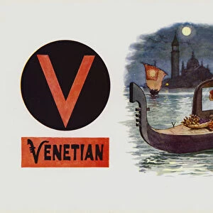 V, Venetian (colour litho)